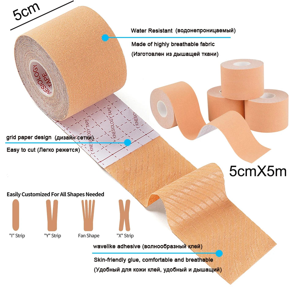 WOSWEIR-Kinesiology Tape Athletic Recovery Elastic Tape Kneepad - A.B.A