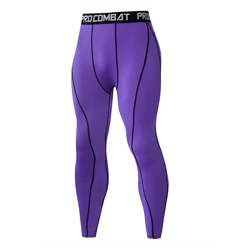 Men Compression Tight Leggings Running Sports Male Gym Fitness Jogging Pants - A.B.A