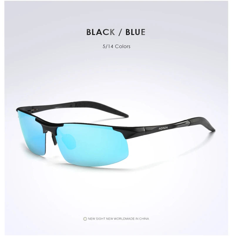 AORON Driving Polarized Sunglasses Men Aluminum Magnesium Frame - A.B.A
