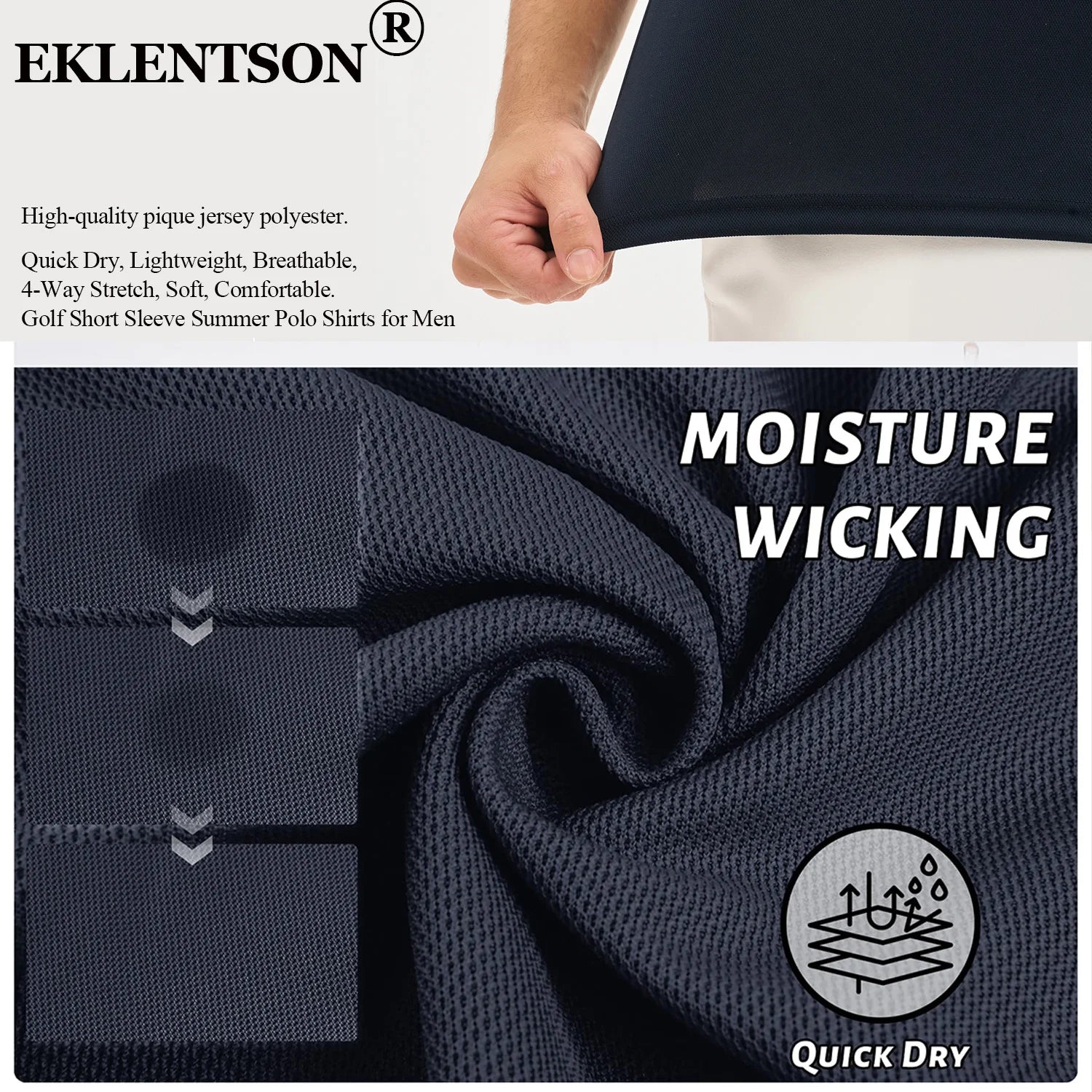 EKLENTSON Mens Work T Shirt Short Sleeve - A.B.A