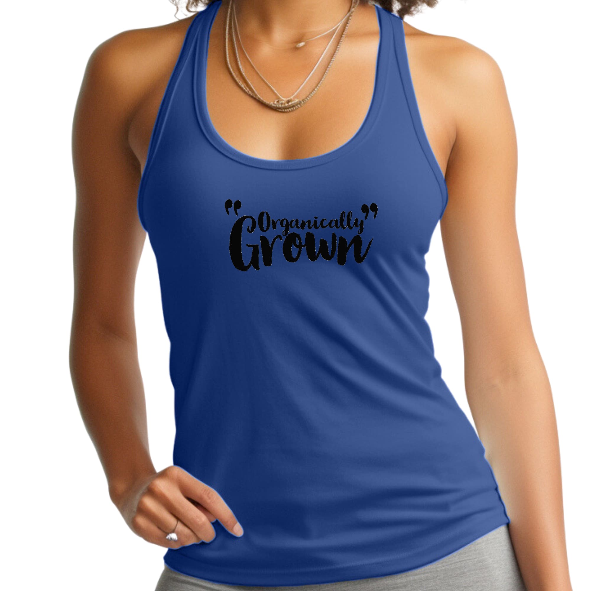 Womens Fitness Tank Top Graphic T-shirt - Organically Grown --2