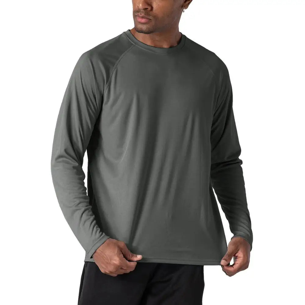 KEFITEVD Quick Drying Men's UPF 50+ Long Sleeve T-Shirts Men Sun Protection - A.B.A