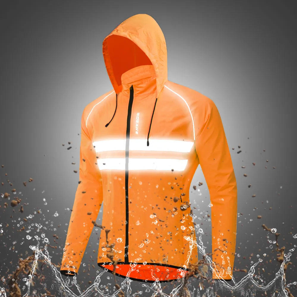 WOSAWE Reflective Running Jackets Men Waterproof Windproof Lightweight - A.B.A
