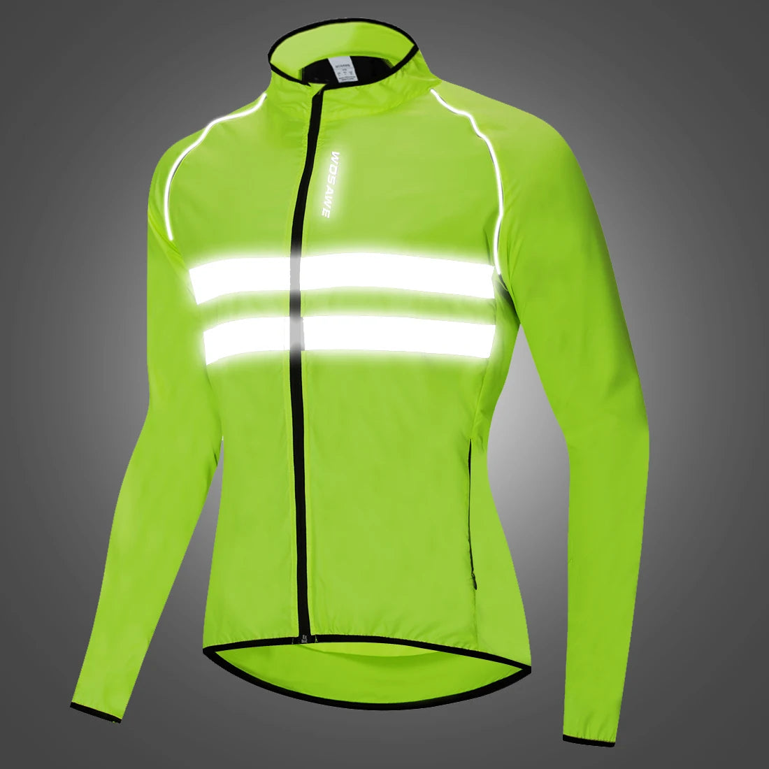 WOSAWE Reflective Running Jackets Men Waterproof Windproof Lightweight - A.B.A