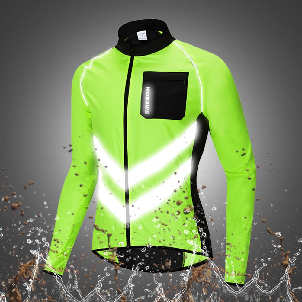 WOSAWE Reflective Running Jackets Men Waterproof Windproof Lightweight - A.B.A