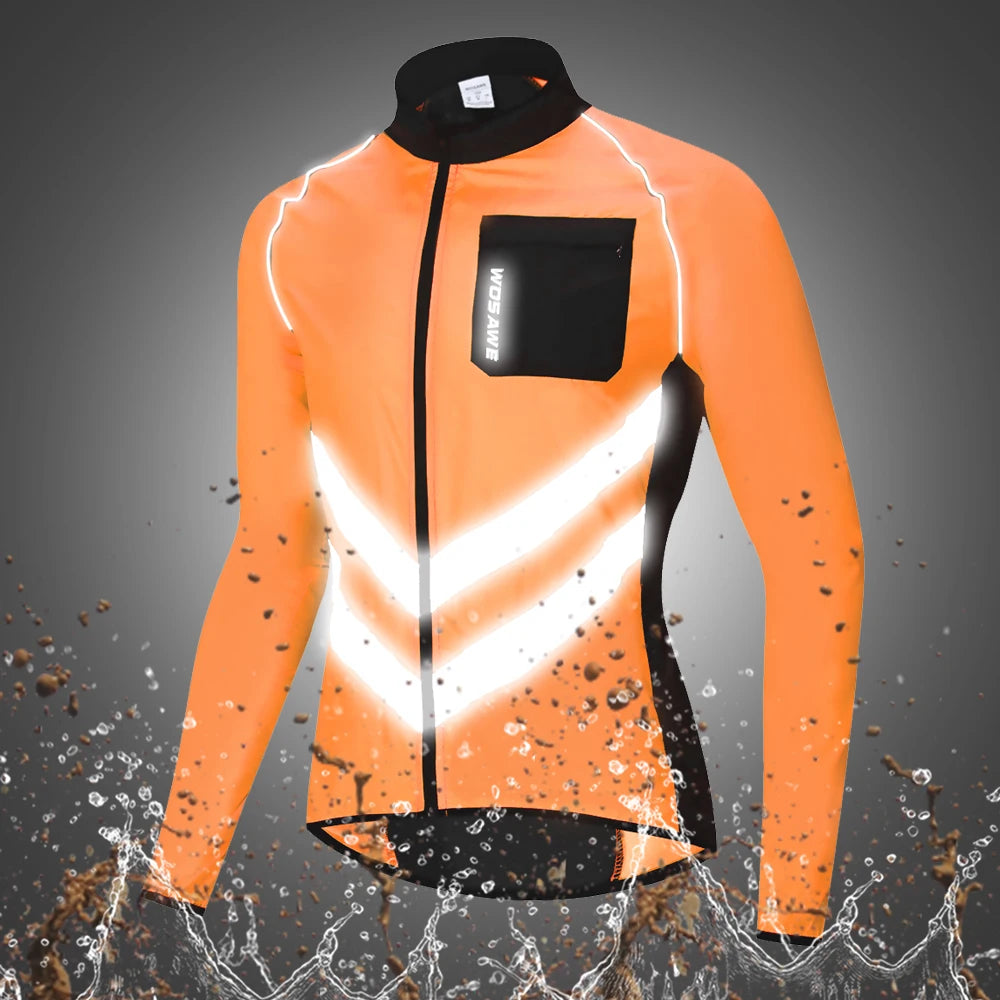 WOSAWE Reflective Running Jackets Men Waterproof Windproof Lightweight - A.B.A