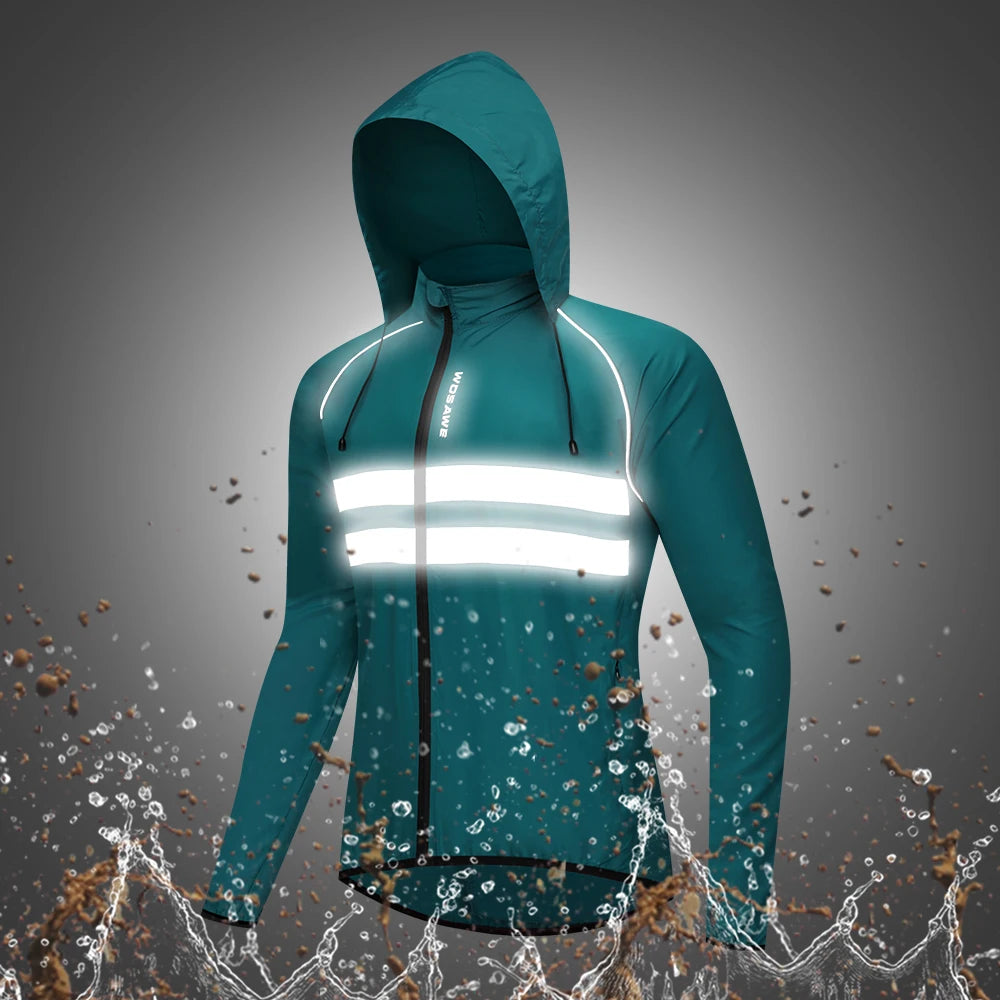 WOSAWE Reflective Running Jackets Men Waterproof Windproof Lightweight - A.B.A