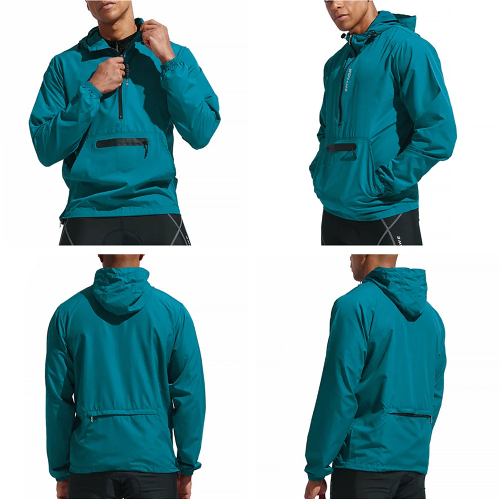 WOSAWE Reflective Running Jackets Men Waterproof Windproof Lightweight - A.B.A