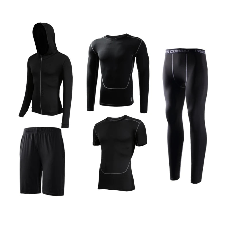 New Reflective Sports Suit Men Running Set Jogging - A.B.A