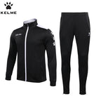 KELME Men's Sportswear Warm Tracksuit Jacket Sweatpants Running Set - A.B.A