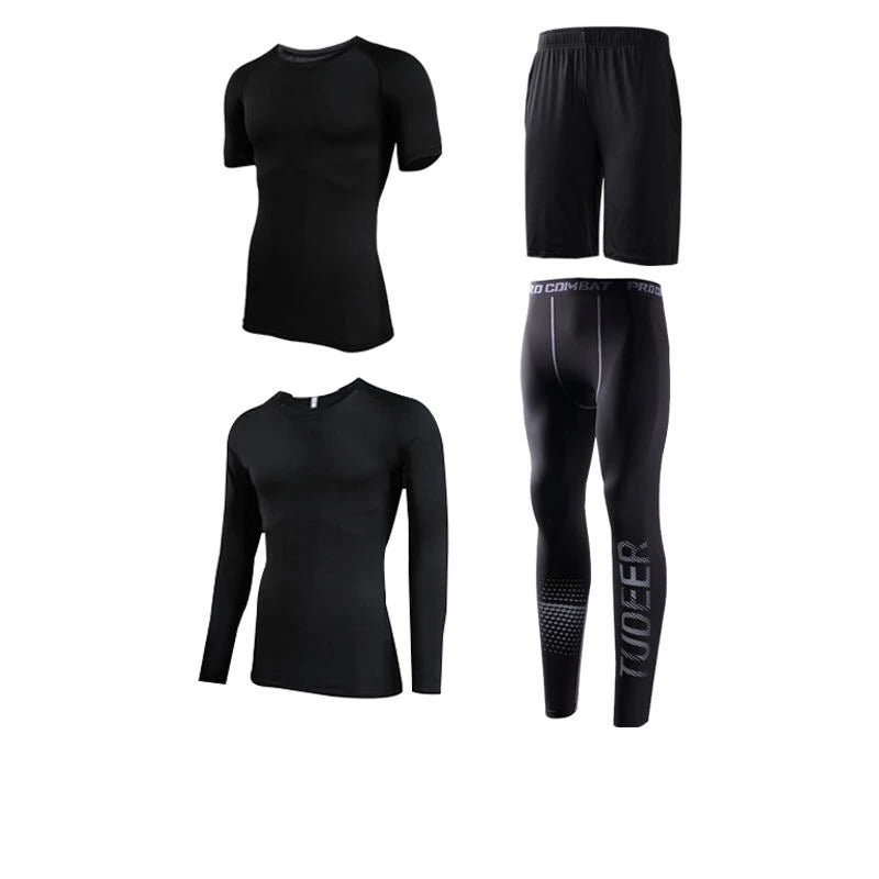 New Reflective Sports Suit Men Running Set Jogging - A.B.A