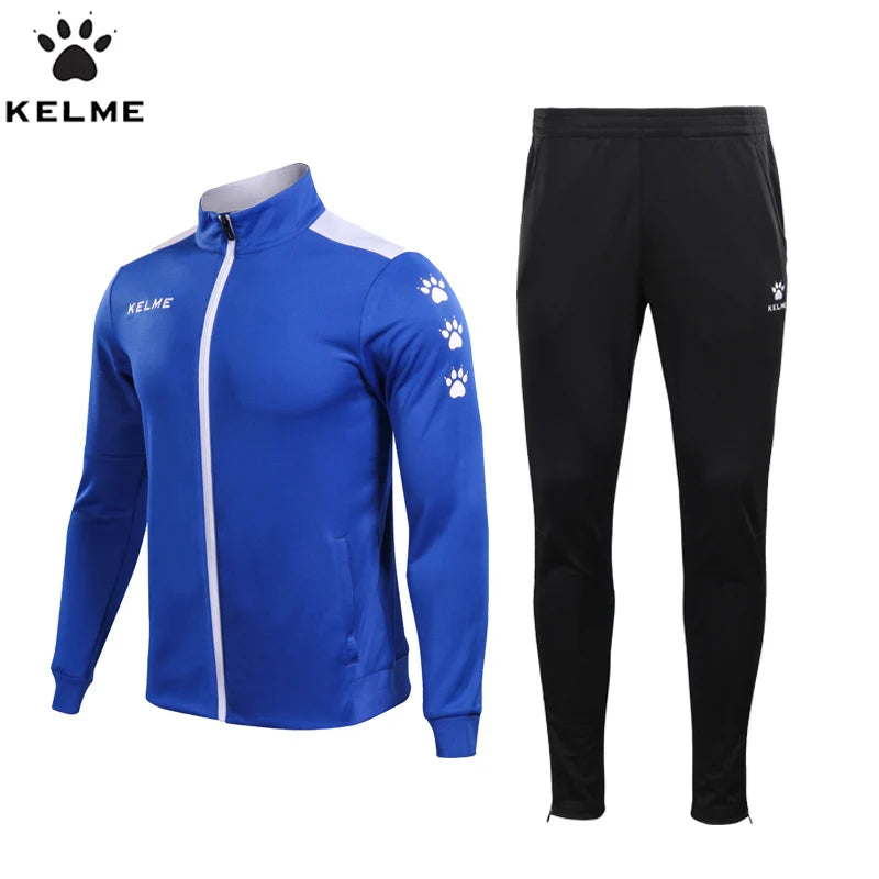 KELME Men's Sportswear Warm Tracksuit Jacket Sweatpants Running Set - A.B.A