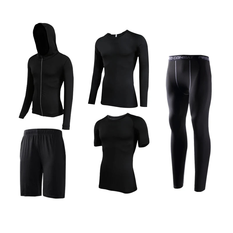 New Reflective Sports Suit Men Running Set Jogging - A.B.A