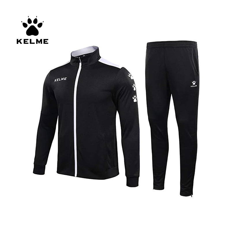 KELME Men's Sportswear Warm Tracksuit Jacket Sweatpants Running Set - A.B.A