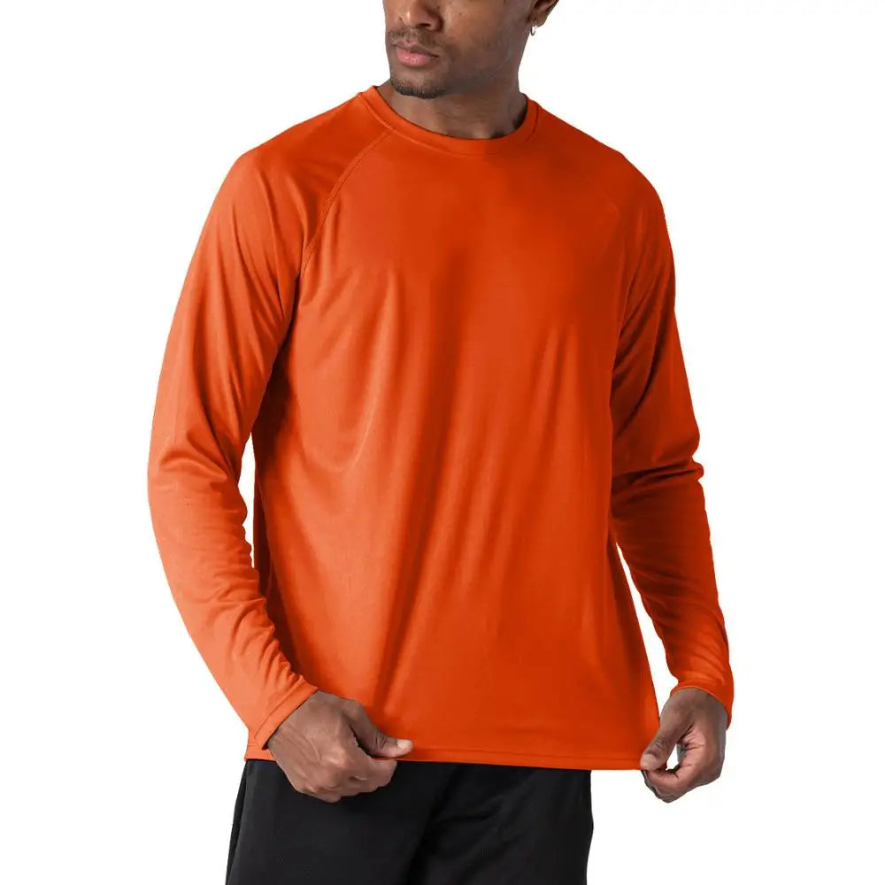 KEFITEVD Quick Drying Men's UPF 50+ Long Sleeve T-Shirts Men Sun Protection - A.B.A