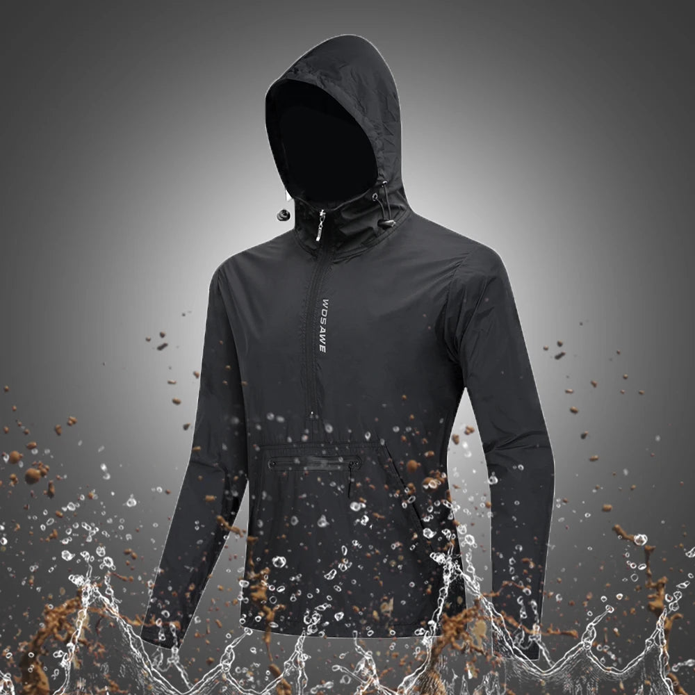 WOSAWE Reflective Running Jackets Men Waterproof Windproof Lightweight - A.B.A
