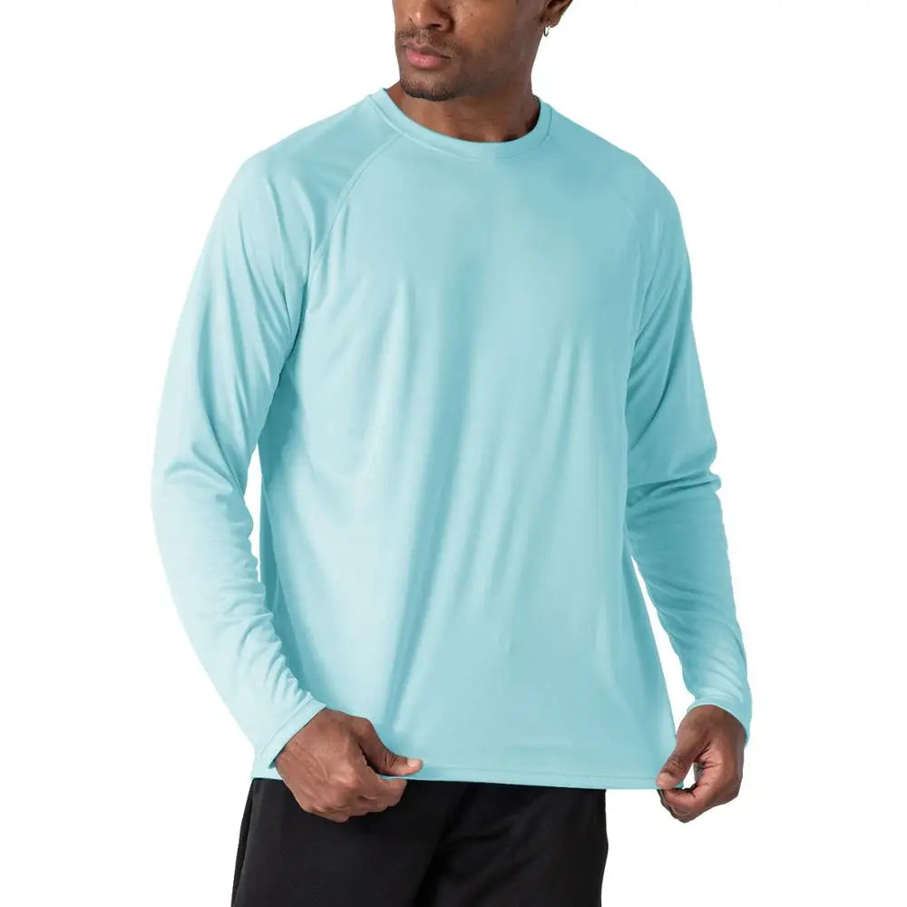 KEFITEVD Quick Drying Men's UPF 50+ Long Sleeve T-Shirts Men Sun Protection - A.B.A