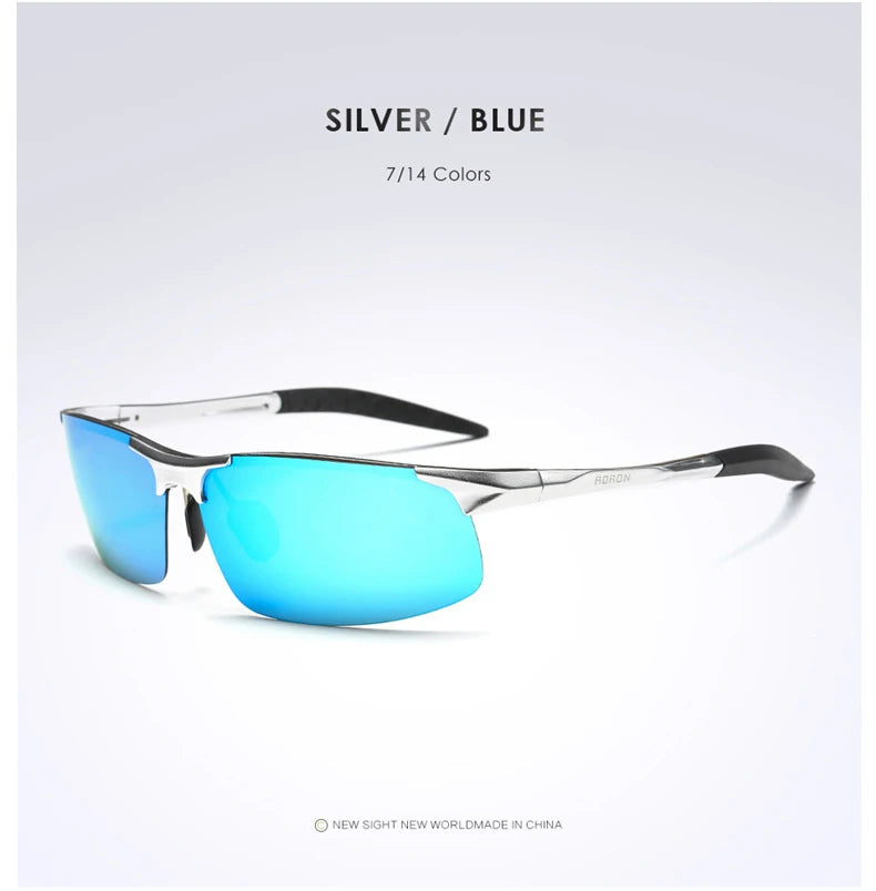 AORON Driving Polarized Sunglasses Men Aluminum Magnesium Frame - A.B.A