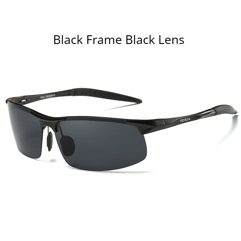 AORON Driving Polarized Sunglasses Men Aluminum Magnesium Frame - A.B.A