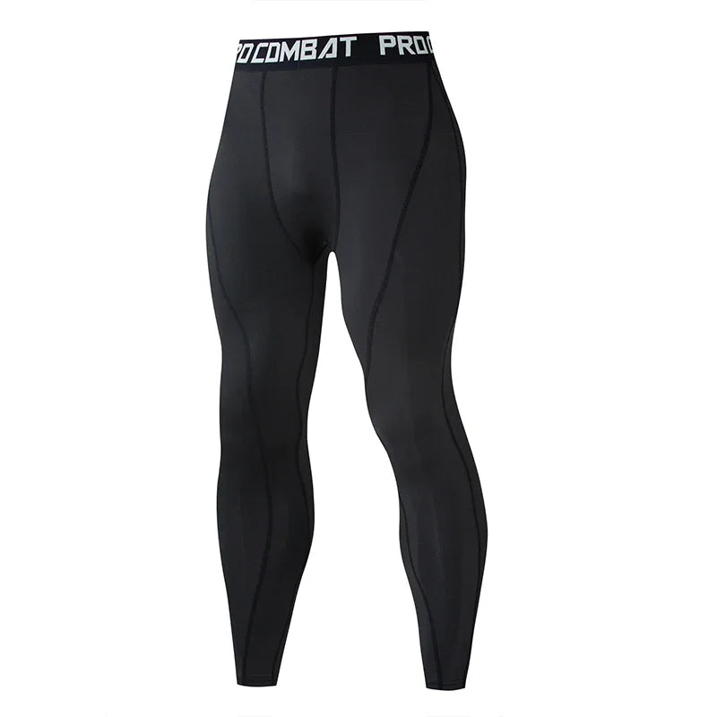Men Compression Tight Leggings Running Sports Male Gym Fitness Jogging Pants - A.B.A