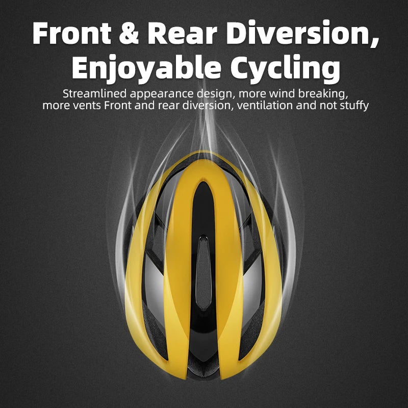 Ultralight Breakwind Cycling Air Ventilated Helmet Yellow-4