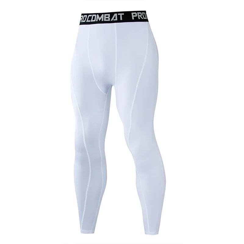 Men Compression Tight Leggings Running Sports Male Gym Fitness Jogging Pants - A.B.A