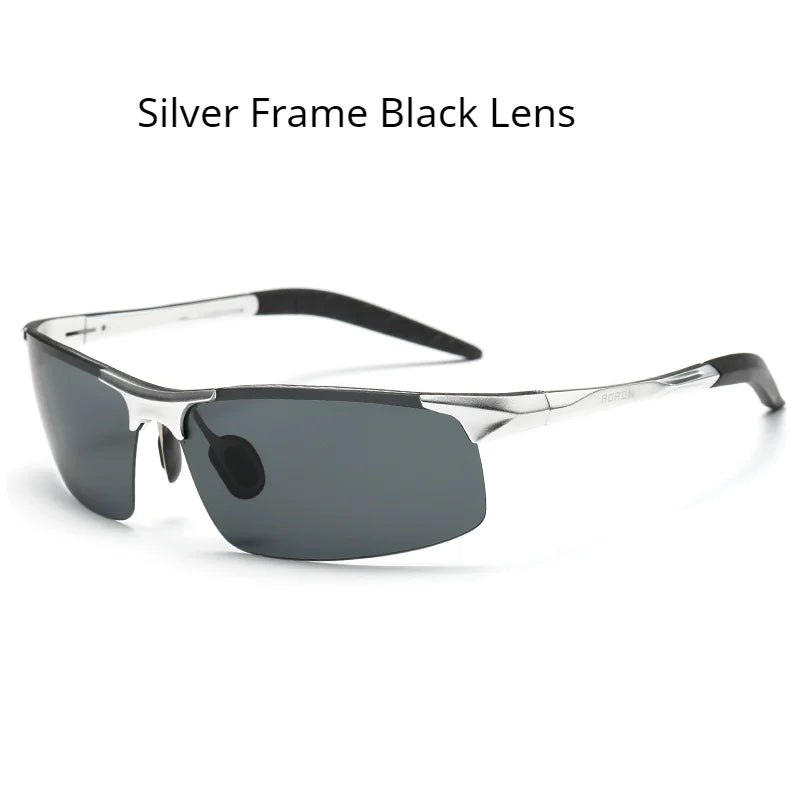 AORON Driving Polarized Sunglasses Men Aluminum Magnesium Frame - A.B.A