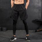 Men Compression Tight Leggings Running Sports Male Gym Fitness Jogging Pants - A.B.A