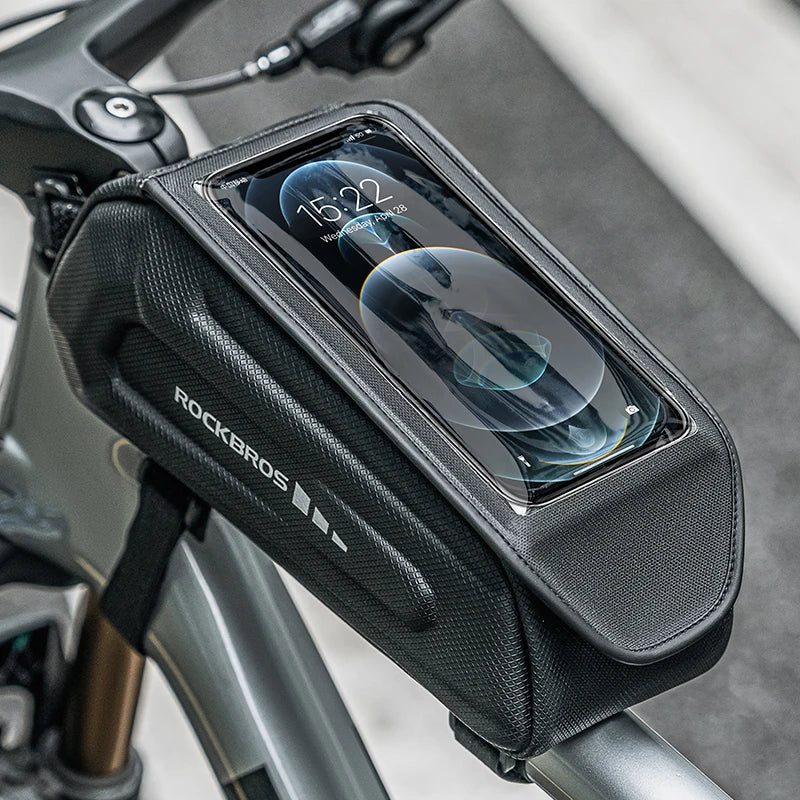 1.7L Waterproof Frame Bike Touchscreen Case Holder Bag Black-1