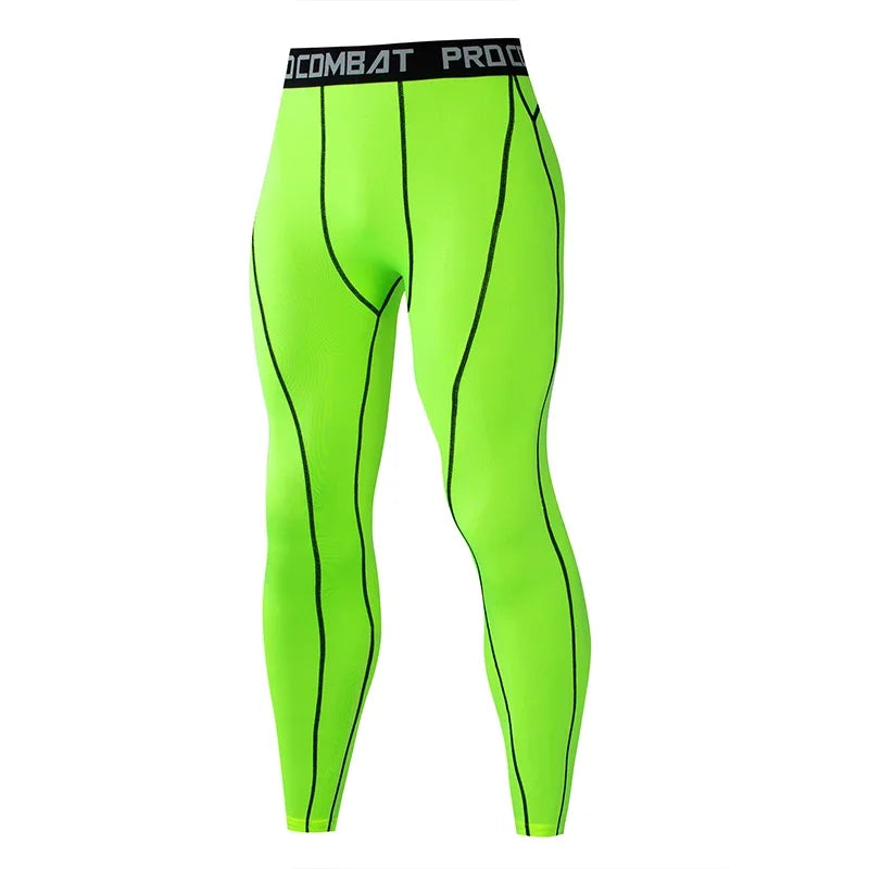 Men Compression Tight Leggings Running Sports Male Gym Fitness Jogging Pants - A.B.A