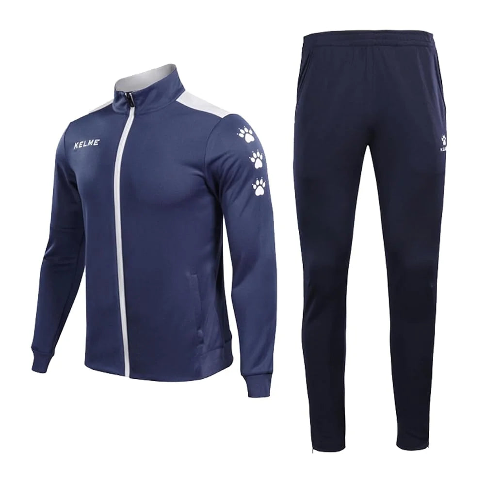 KELME Men's Sportswear Warm Tracksuit Jacket Sweatpants Running Set - A.B.A