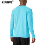 KEFITEVD Quick Drying Men's UPF 50+ Long Sleeve T-Shirts Men Sun Protection - A.B.A