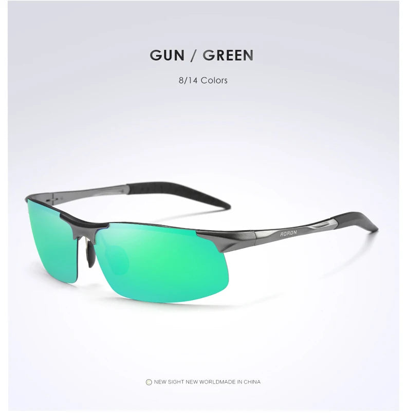 AORON Driving Polarized Sunglasses Men Aluminum Magnesium Frame - A.B.A
