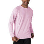 KEFITEVD Quick Drying Men's UPF 50+ Long Sleeve T-Shirts Men Sun Protection - A.B.A