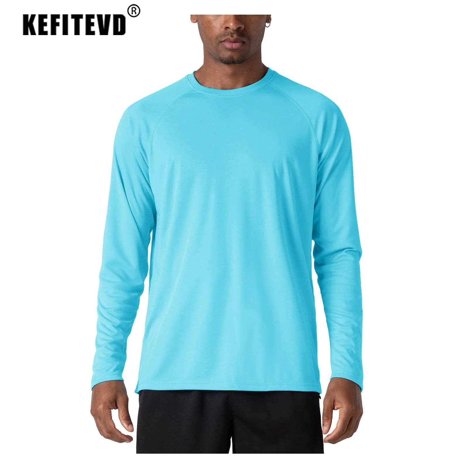 KEFITEVD Quick Drying Men's UPF 50+ Long Sleeve T-Shirts Men Sun Protection - A.B.A