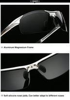 AORON Driving Polarized Sunglasses Men Aluminum Magnesium Frame - A.B.A