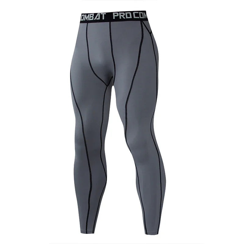 Men Compression Tight Leggings Running Sports Male Gym Fitness Jogging Pants - A.B.A