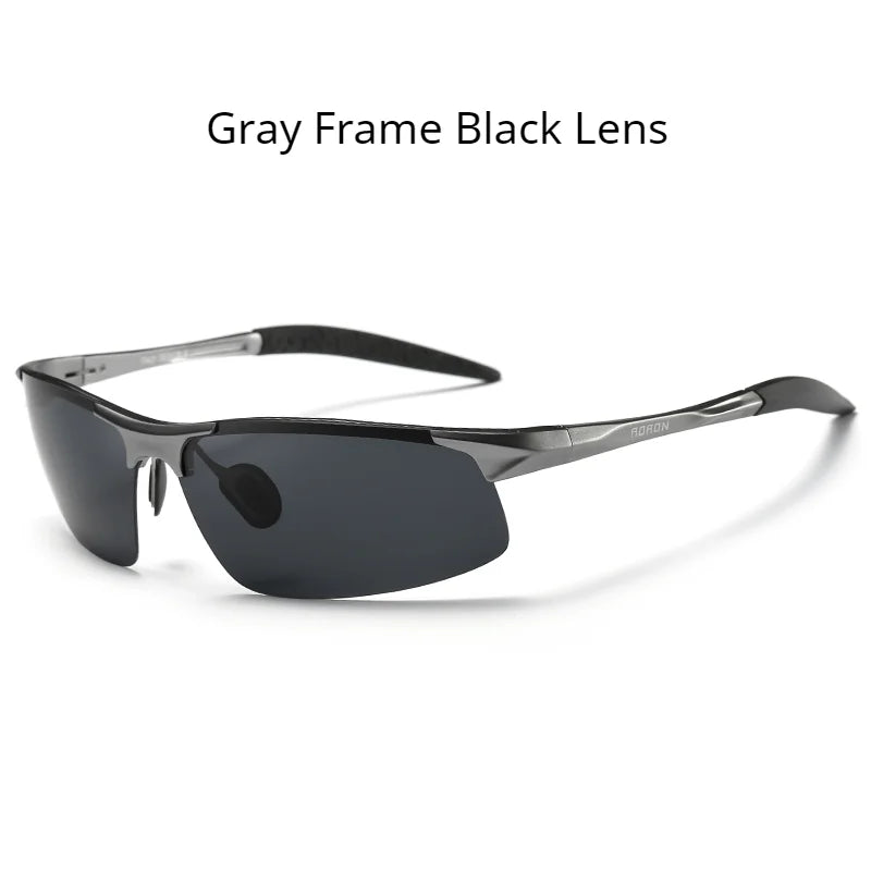 AORON Driving Polarized Sunglasses Men Aluminum Magnesium Frame - A.B.A