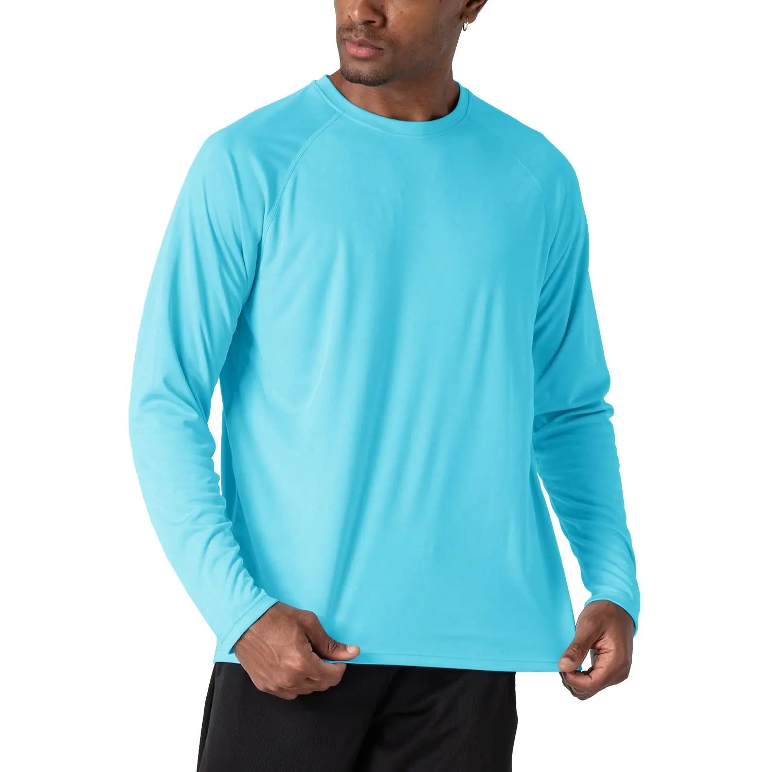 KEFITEVD Quick Drying Men's UPF 50+ Long Sleeve T-Shirts Men Sun Protection - A.B.A