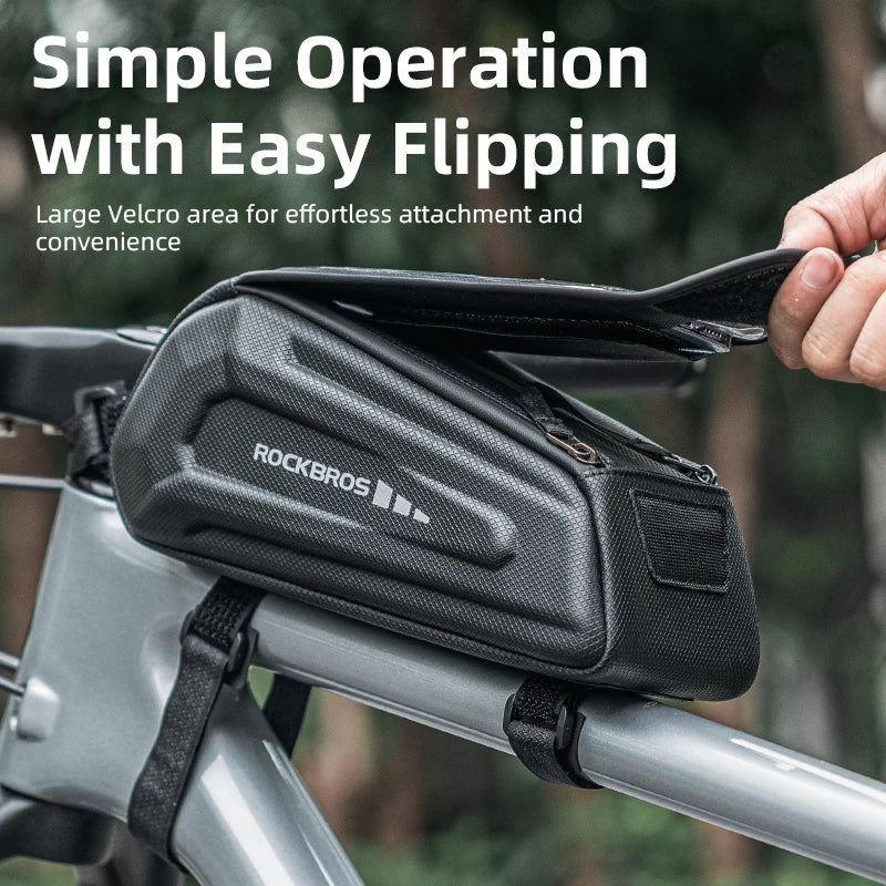 1.7L Waterproof Frame Bike Touchscreen Case Holder Bag Black-4