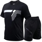 2 Pcs/Set Men's Tracksuit Gym Fitness Badminton Sports Suit Clothes - A.B.A