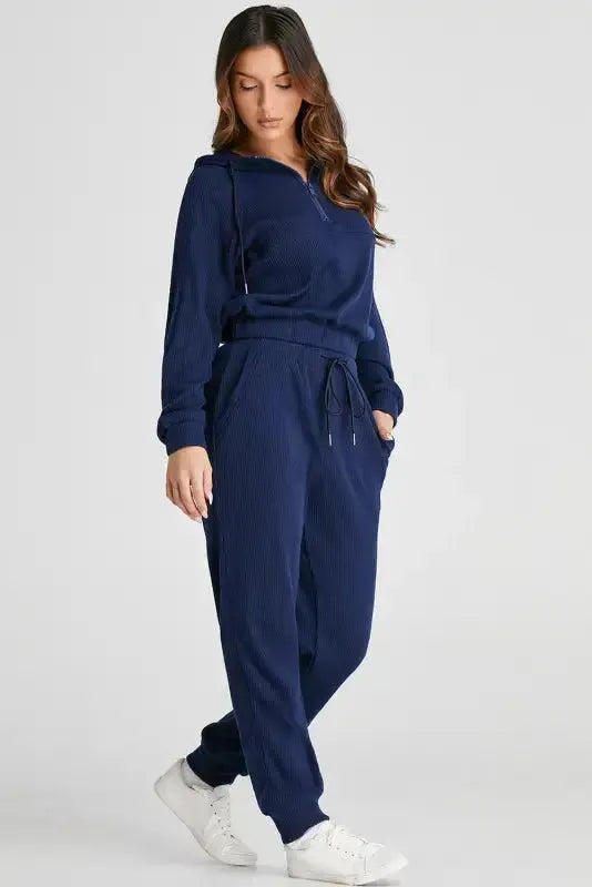 Soft Cropped Hoodie and Joggers Set-2