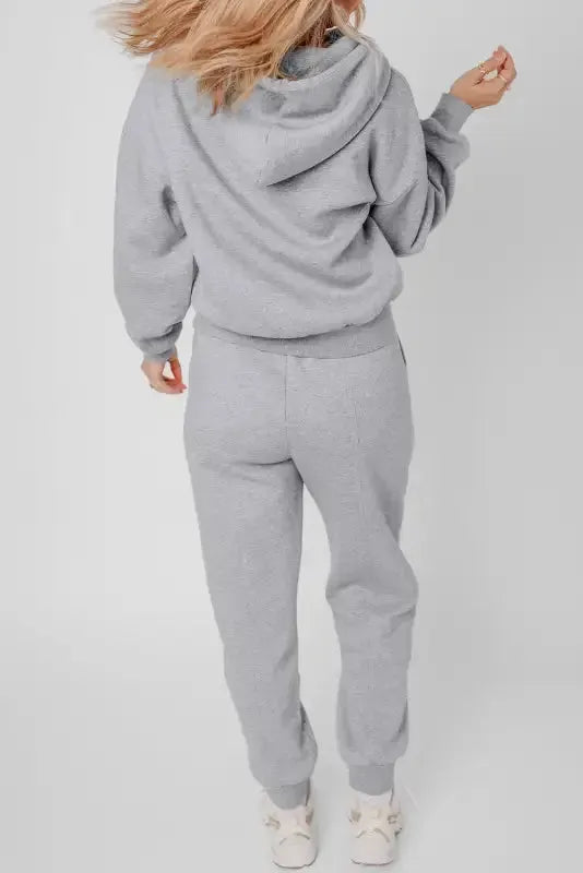 Urban Chic: Exposed Seams Hoodie & Joggers Set-1