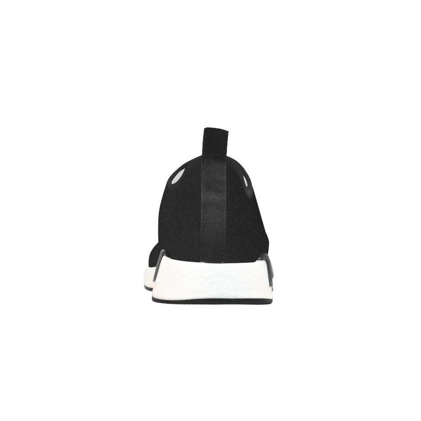 Womens Black and White Lion Lace  Up Trainers - A.B.A